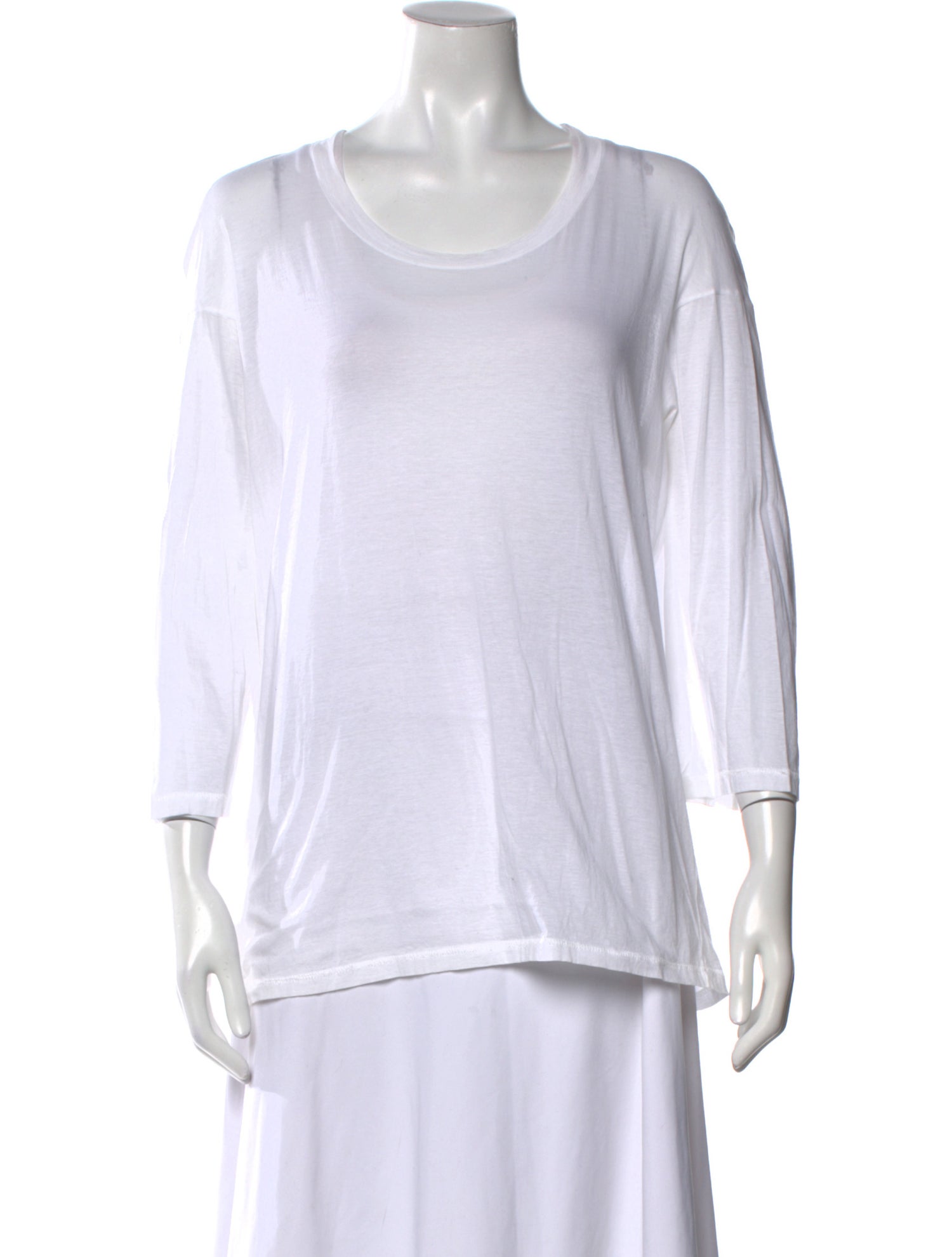 Jil Sander Scoop Neck Three-Quarter Sleeve T-Shirt
