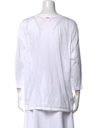 Jil Sander Scoop Neck Three-Quarter Sleeve T-Shirt