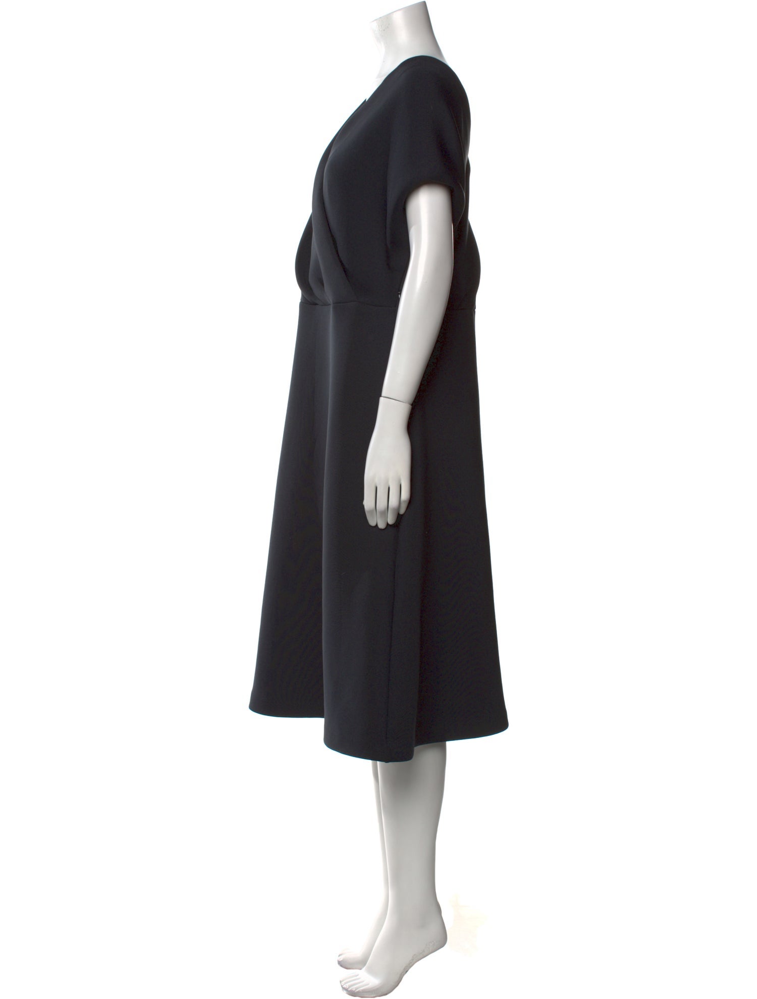 Jil Sander V-Neck Midi Length Dress