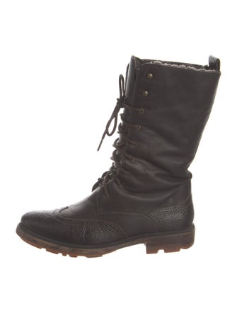 Jil Sander Leather Combat Boots