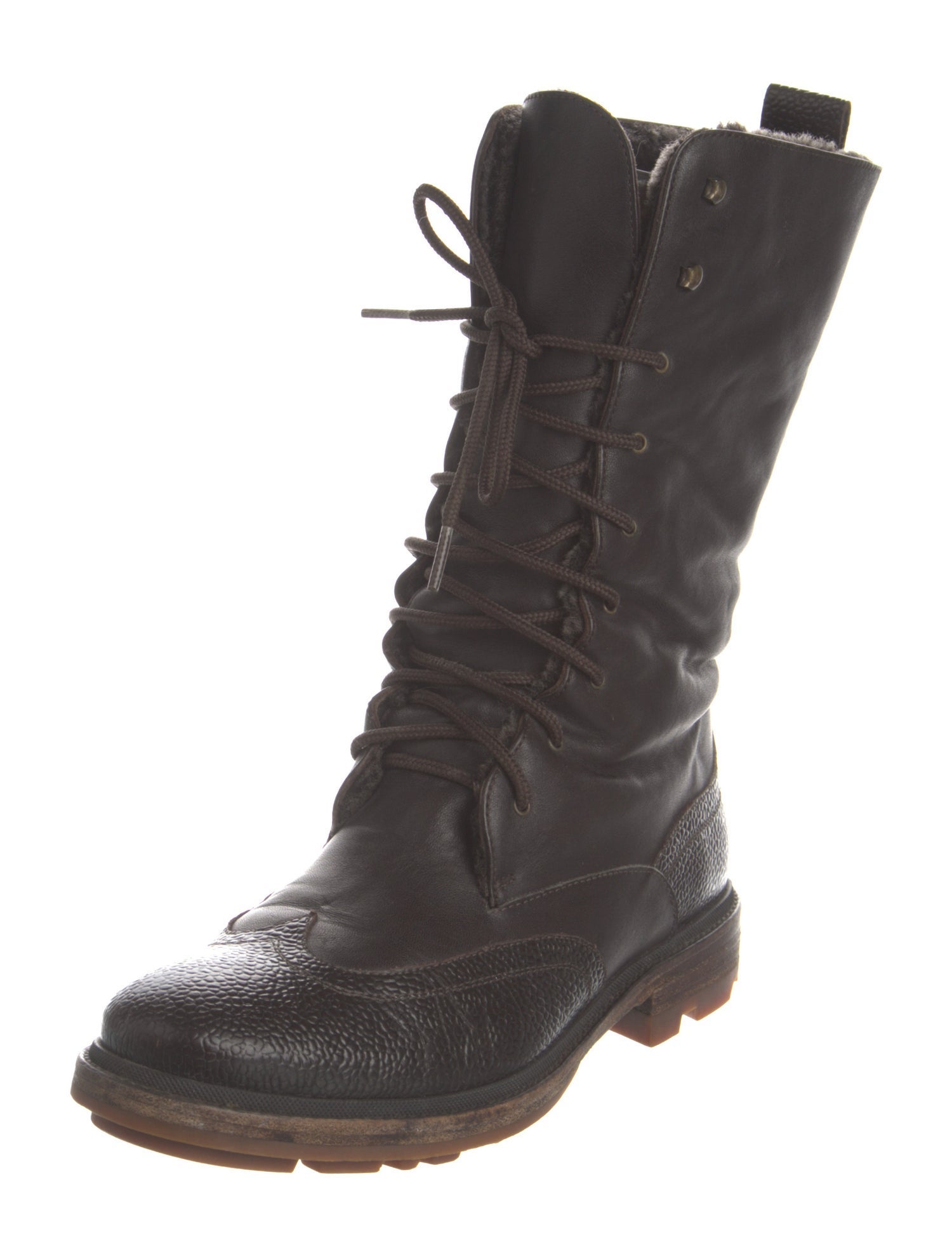 Jil Sander Leather Combat Boots