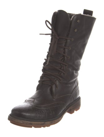 Jil Sander Leather Combat Boots