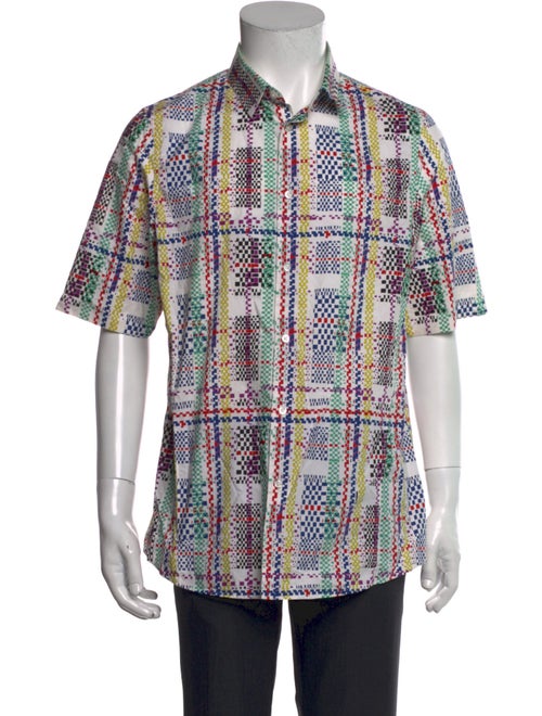Jil Sander Plaid Print Short Sleeve Shirt