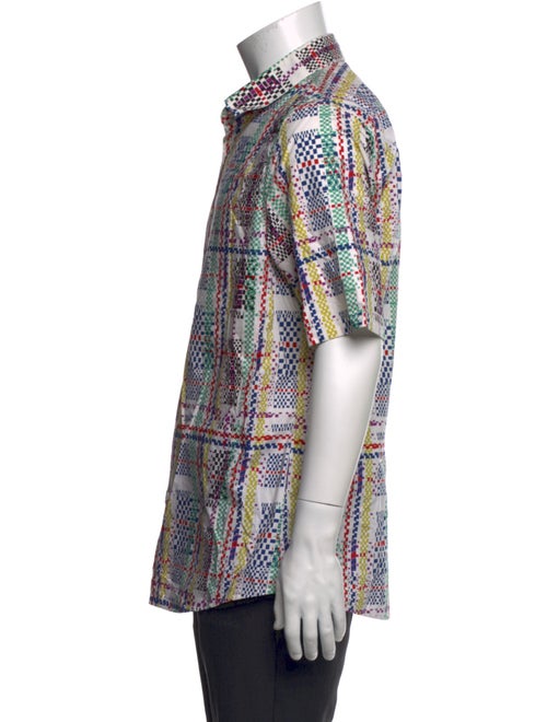 Jil Sander Plaid Print Short Sleeve Shirt