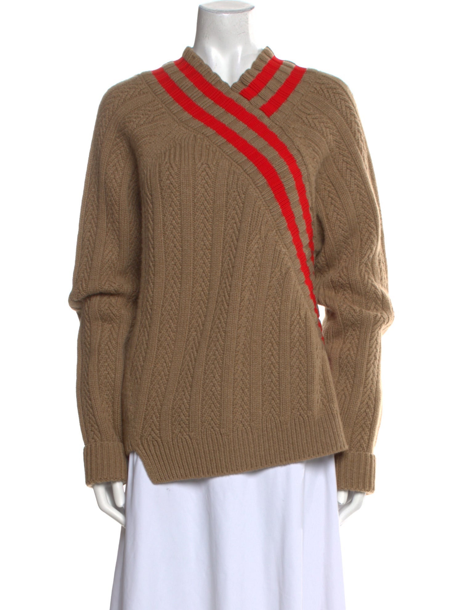 Jil Sander Wool Colorblock Pattern Sweater