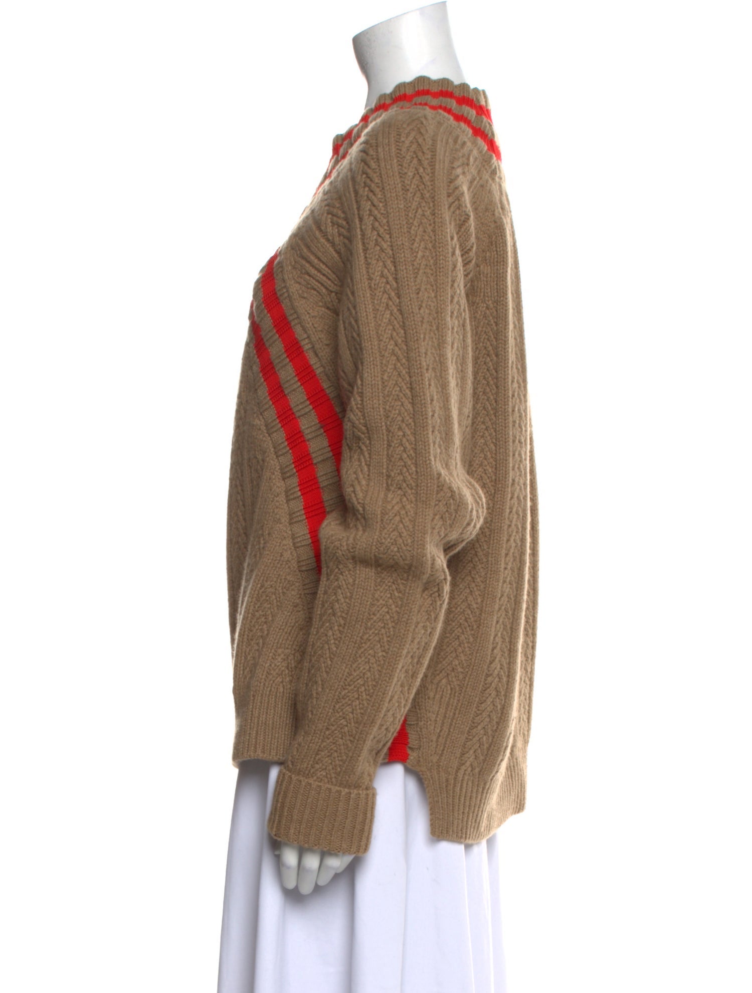 Jil Sander Wool Colorblock Pattern Sweater
