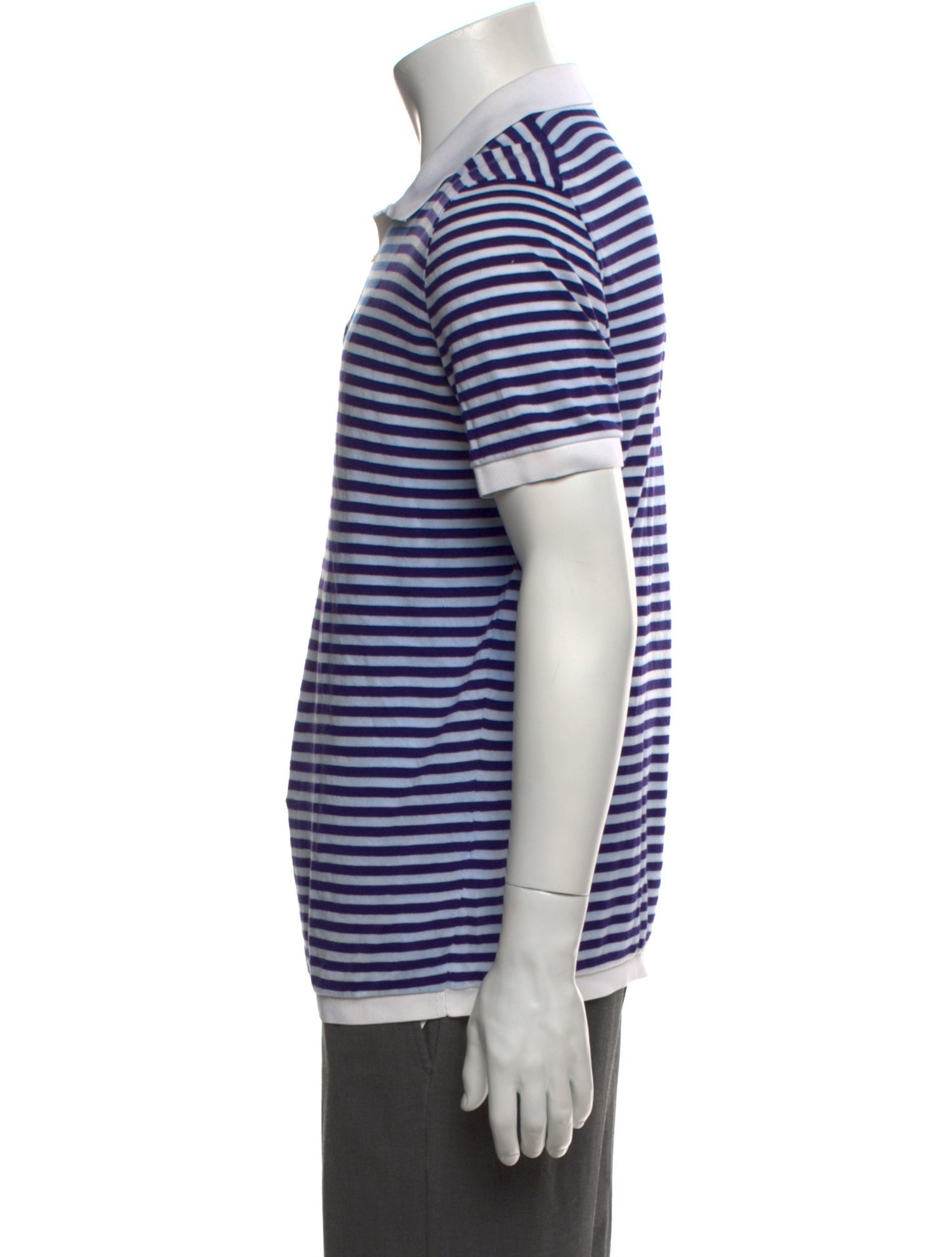Jil Sander Striped Crew Neck Polo Shirt