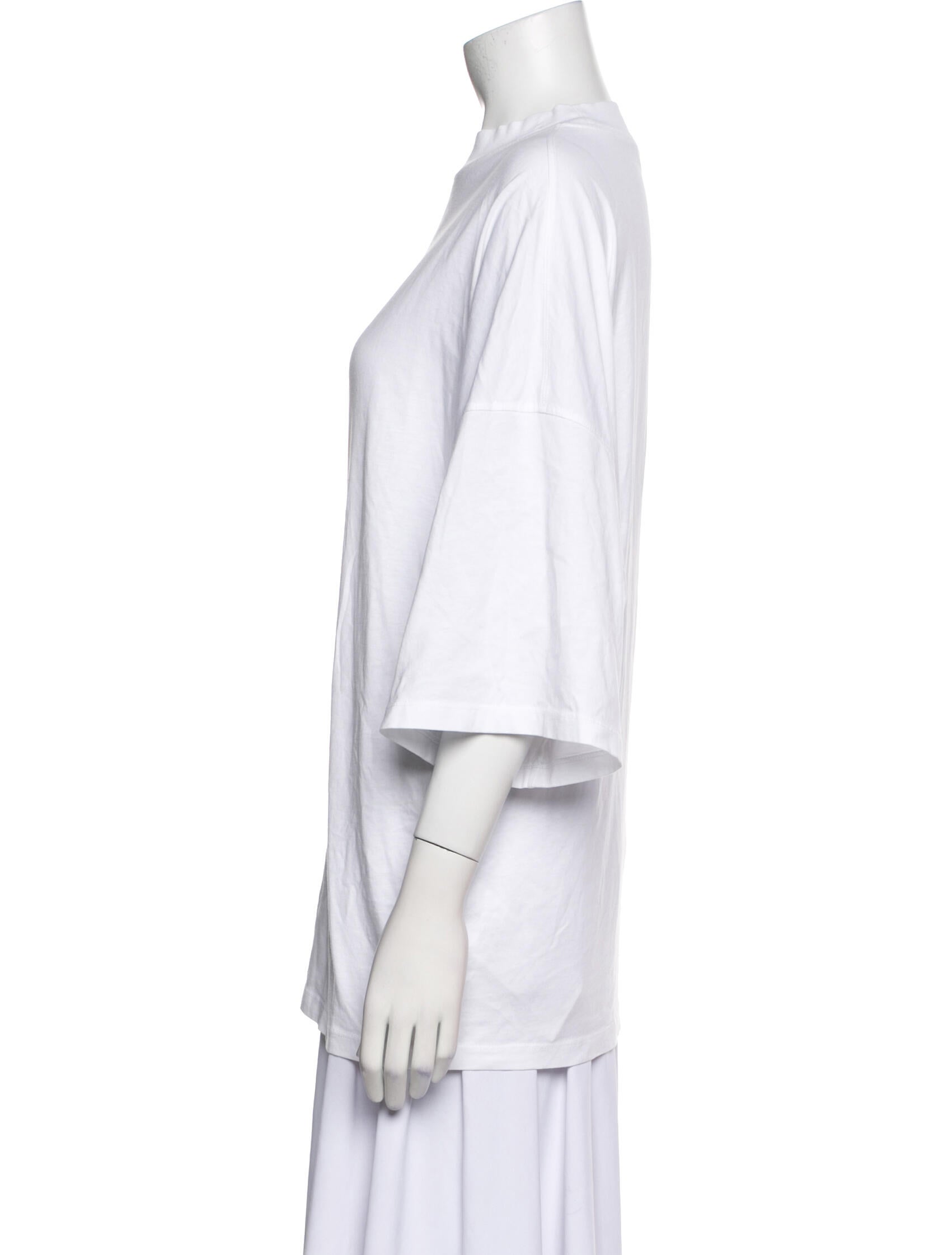 Jil Sander Mock Neck Three-Quarter Sleeve T-Shirt