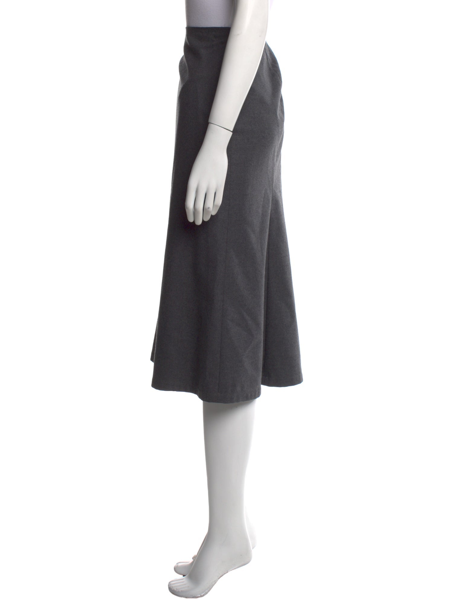 Jil Sander Wool Midi Length Skirt