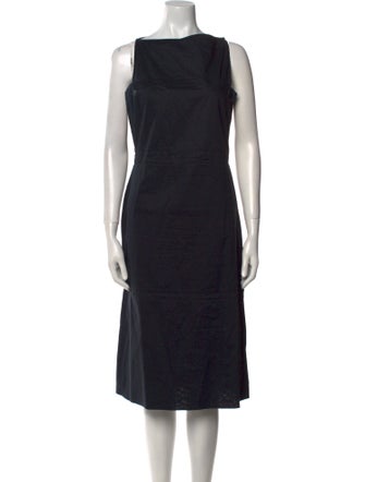Jil Sander Bateau Neckline Midi Length Dress