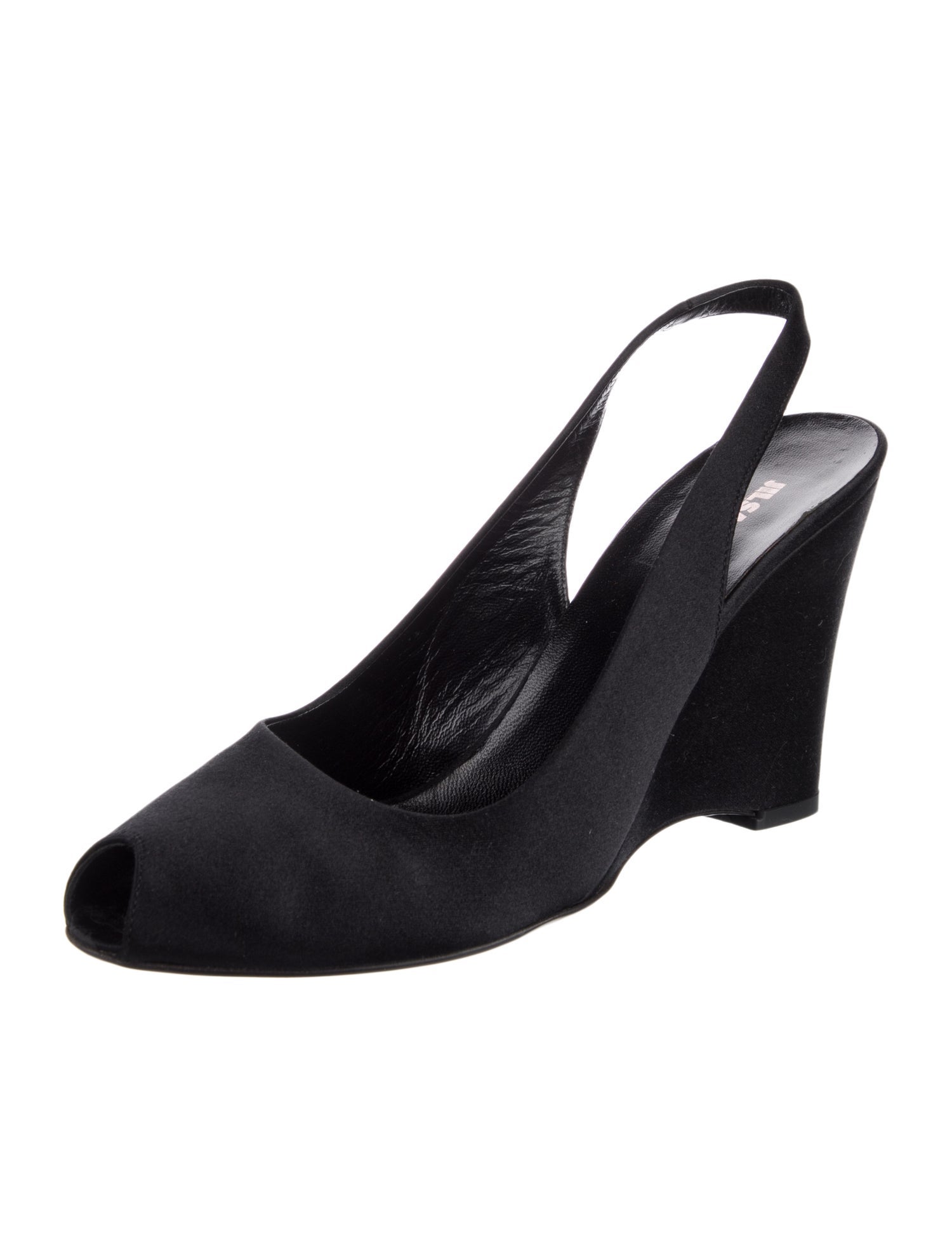 Jil Sander Satin Slingback Pumps