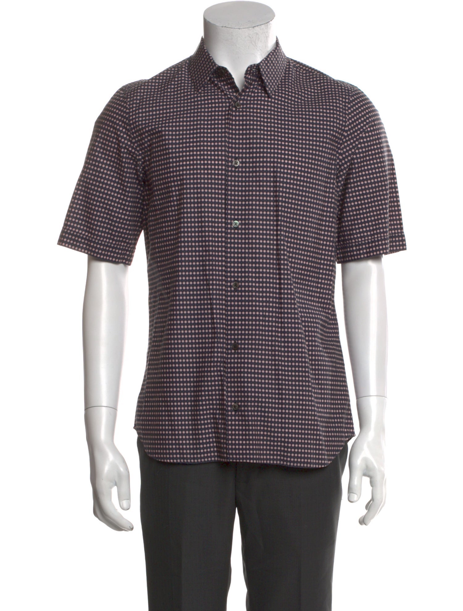 Jil Sander Plaid Print Short Sleeve Shirt
