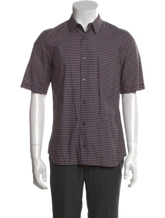 Jil Sander Plaid Print Short Sleeve Shirt