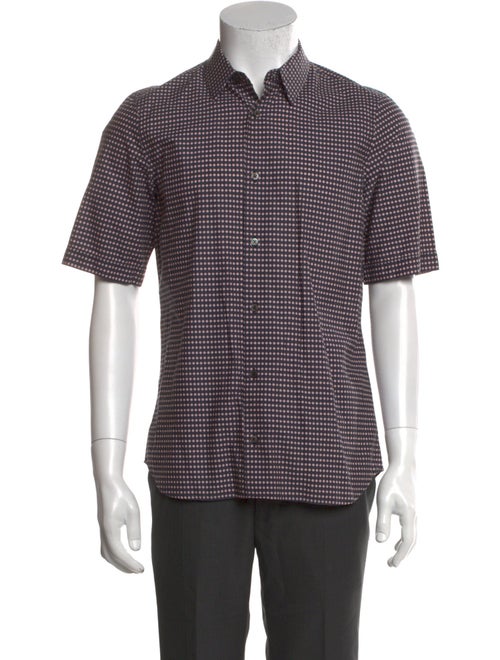Jil Sander Plaid Print Short Sleeve Shirt