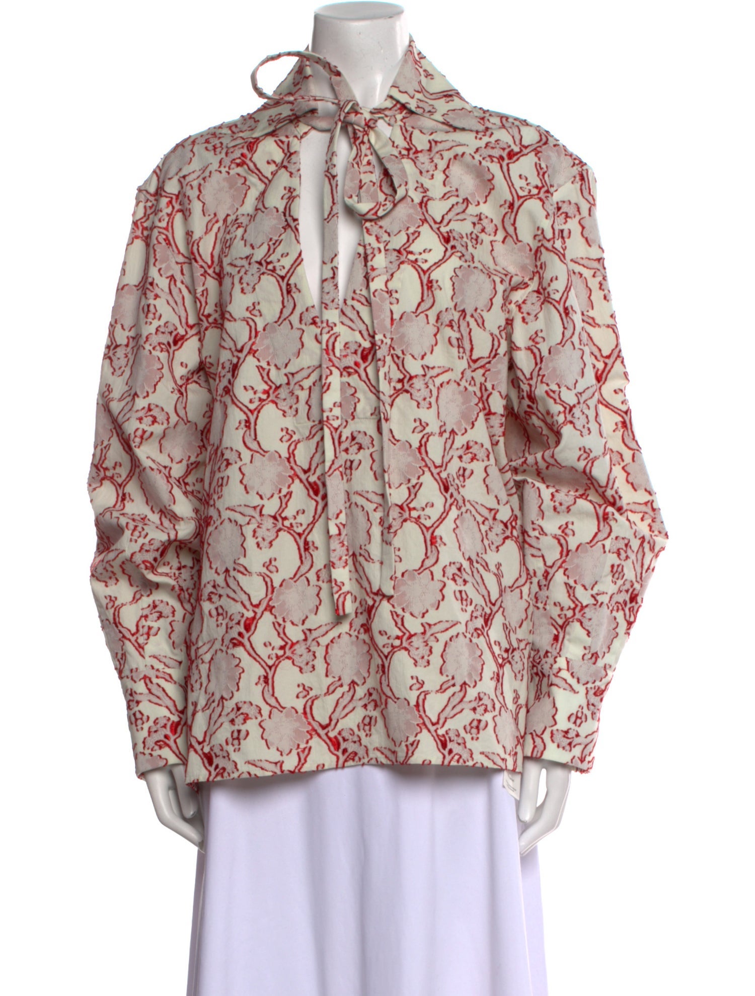 Jil Sander Printed Mock Neck Blouse