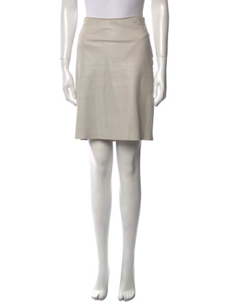 Jil Sander Leather Knee-Length Skirt
