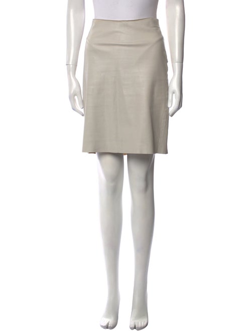 Jil Sander Leather Knee-Length Skirt