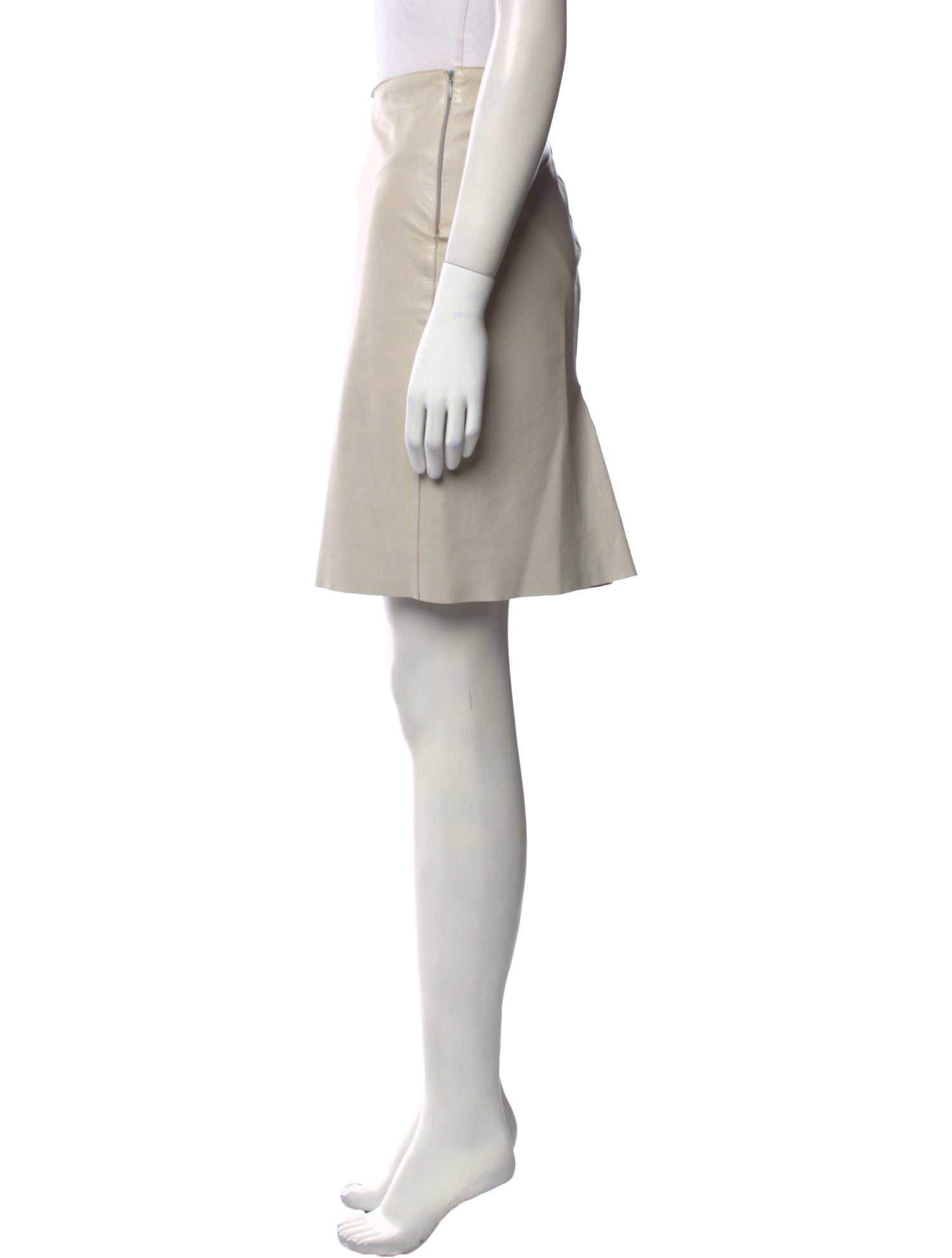 Jil Sander Leather Knee-Length Skirt