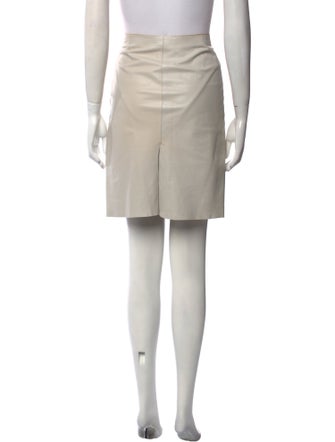 Jil Sander Leather Knee-Length Skirt