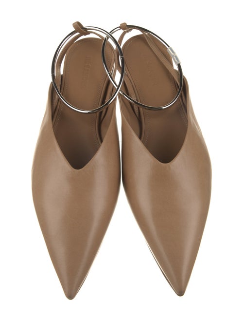Jil Sander Leather Slingback Flats