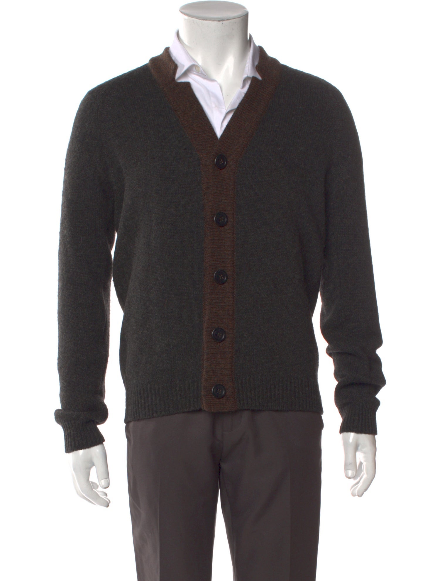 Jil Sander Camel Hair V-Neck Cardigan