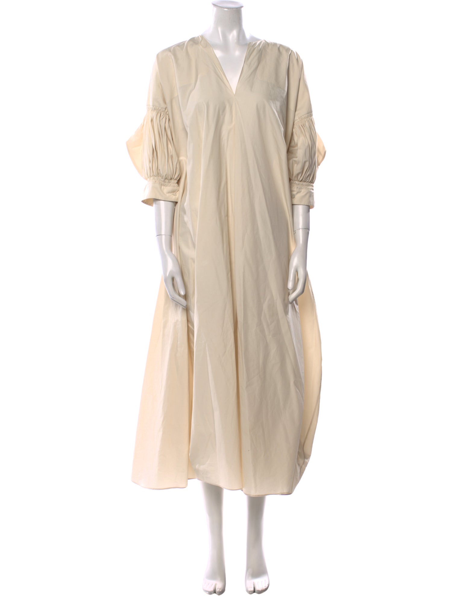 Jil Sander V-Neck Midi Length Dress