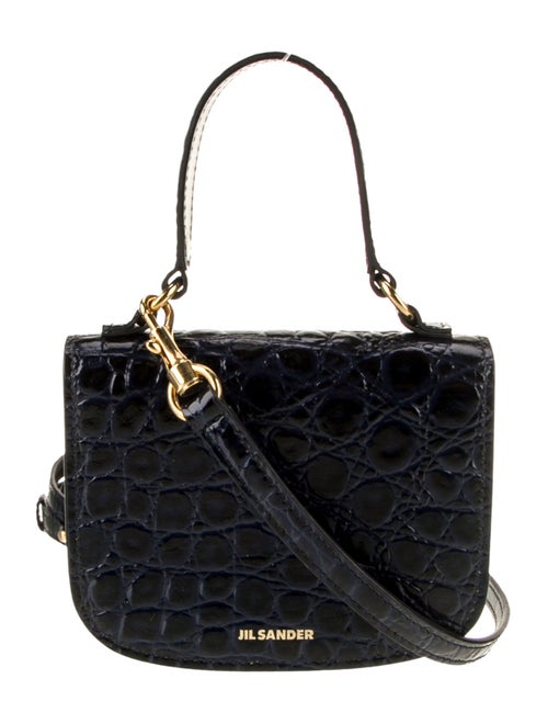 Jil Sander Embossed Leather Crossbody Bag