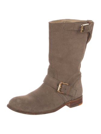 Jil Sander Suede Moto Boots