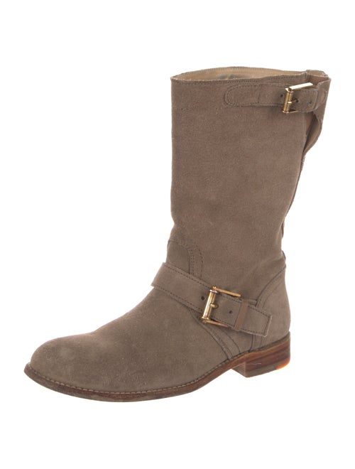 Jil Sander Suede Moto Boots