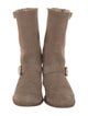 Jil Sander Suede Moto Boots