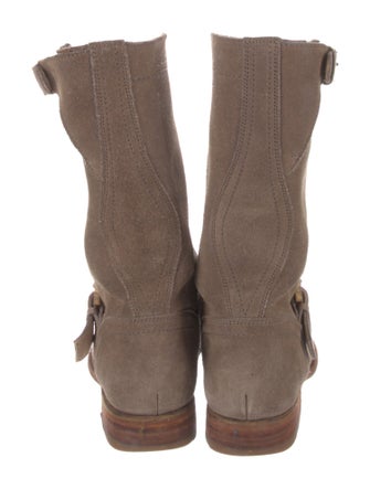 Jil Sander Suede Moto Boots