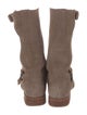 Jil Sander Suede Moto Boots