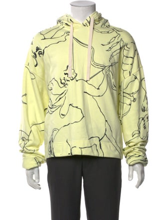 Jil Sander Printed V-Neck Hoodie
