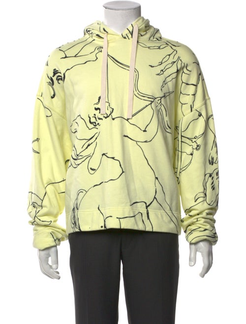 Jil Sander Printed V-Neck Hoodie