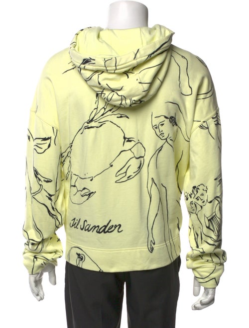 Jil Sander Printed V-Neck Hoodie