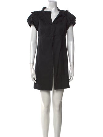 Jil Sander V-Neck Mini Dress