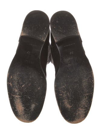 Jil Sander Suede Leather Trim Embellishment Moto Boots