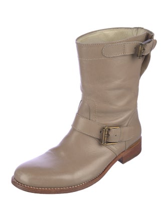 Jil Sander Leather Moto Boots