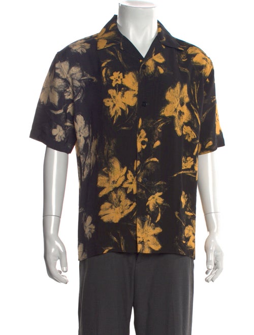 Jil Sander Floral Print Short Sleeve Shirt