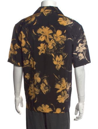 Jil Sander Floral Print Short Sleeve Shirt