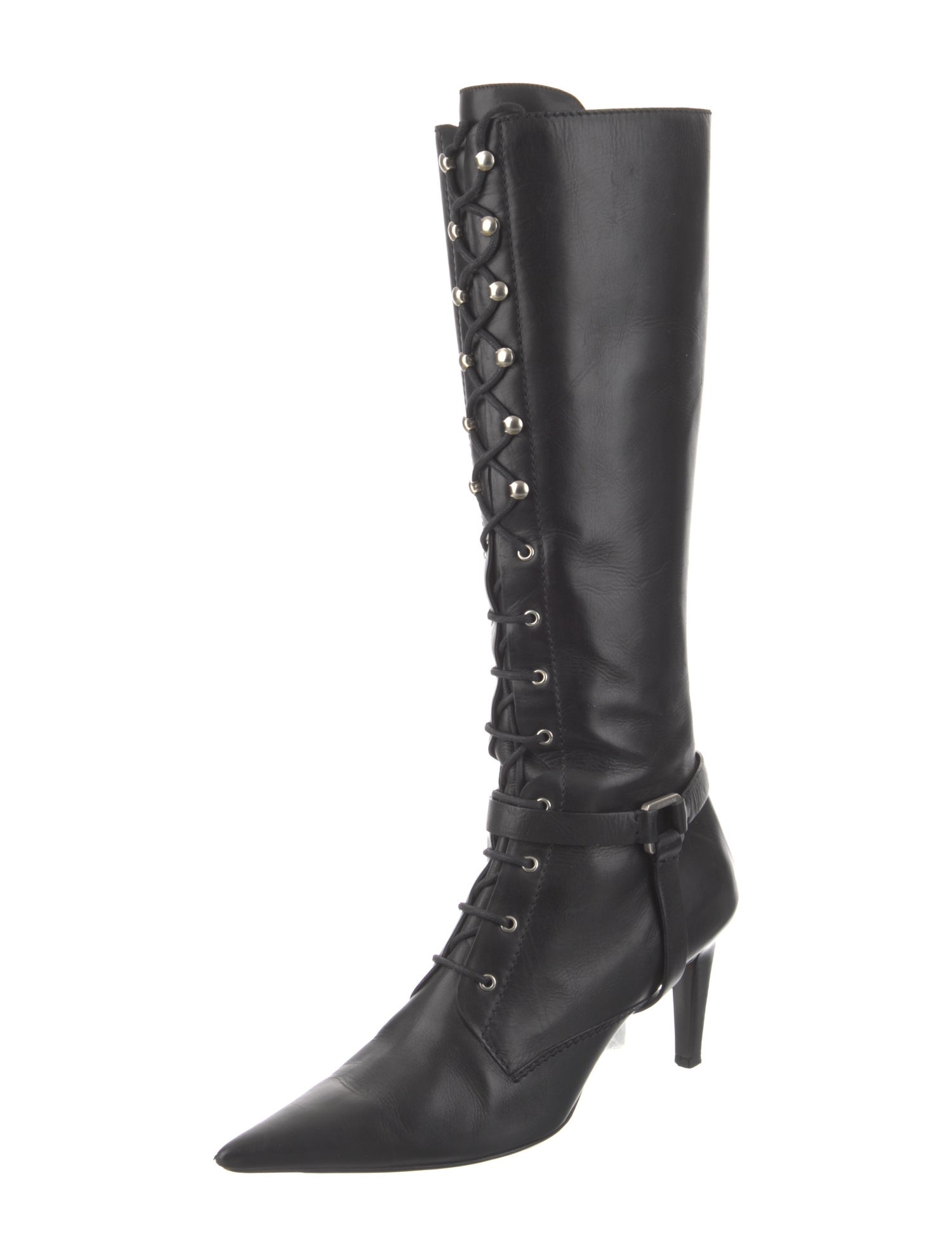 Jil Sander Vintage Leather Lace-Up Boots