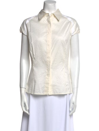 Jil Sander Short Sleeve Button-Up Top