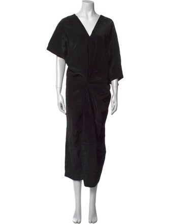 Jil Sander V-Neck Long Dress