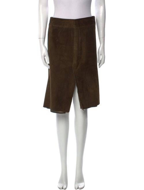 Jil Sander Raw-Edge Trim Knee-Length Skirt