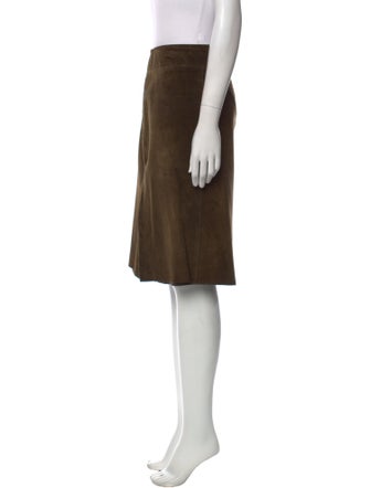 Jil Sander Raw-Edge Trim Knee-Length Skirt