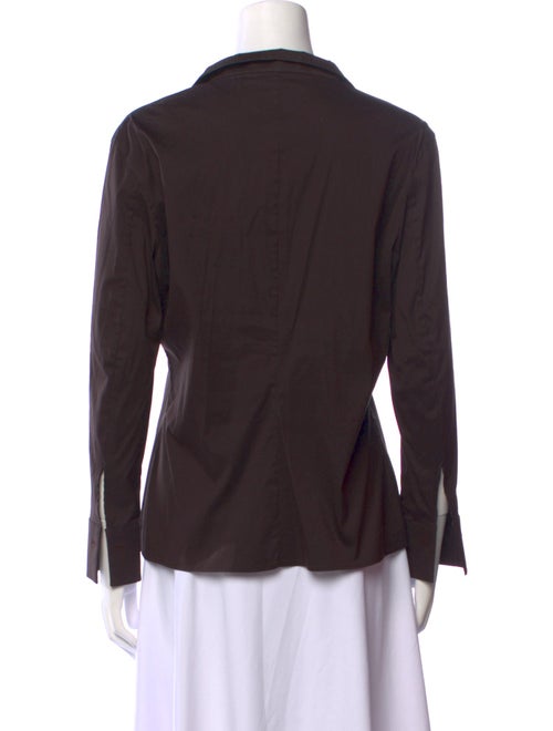 Jil Sander Virgin Wool V-Neck Button-Up Top