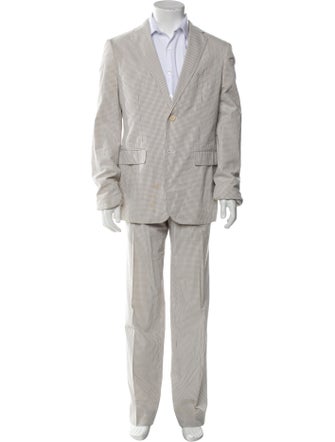 Jil Sander Plaid Print Two-Piece Suit