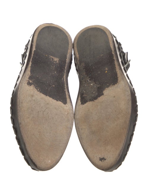 Jil Sander Leather Cutout Accent D'Orsay Flats