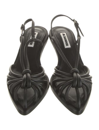 Jil Sander Leather Slingback Sandals