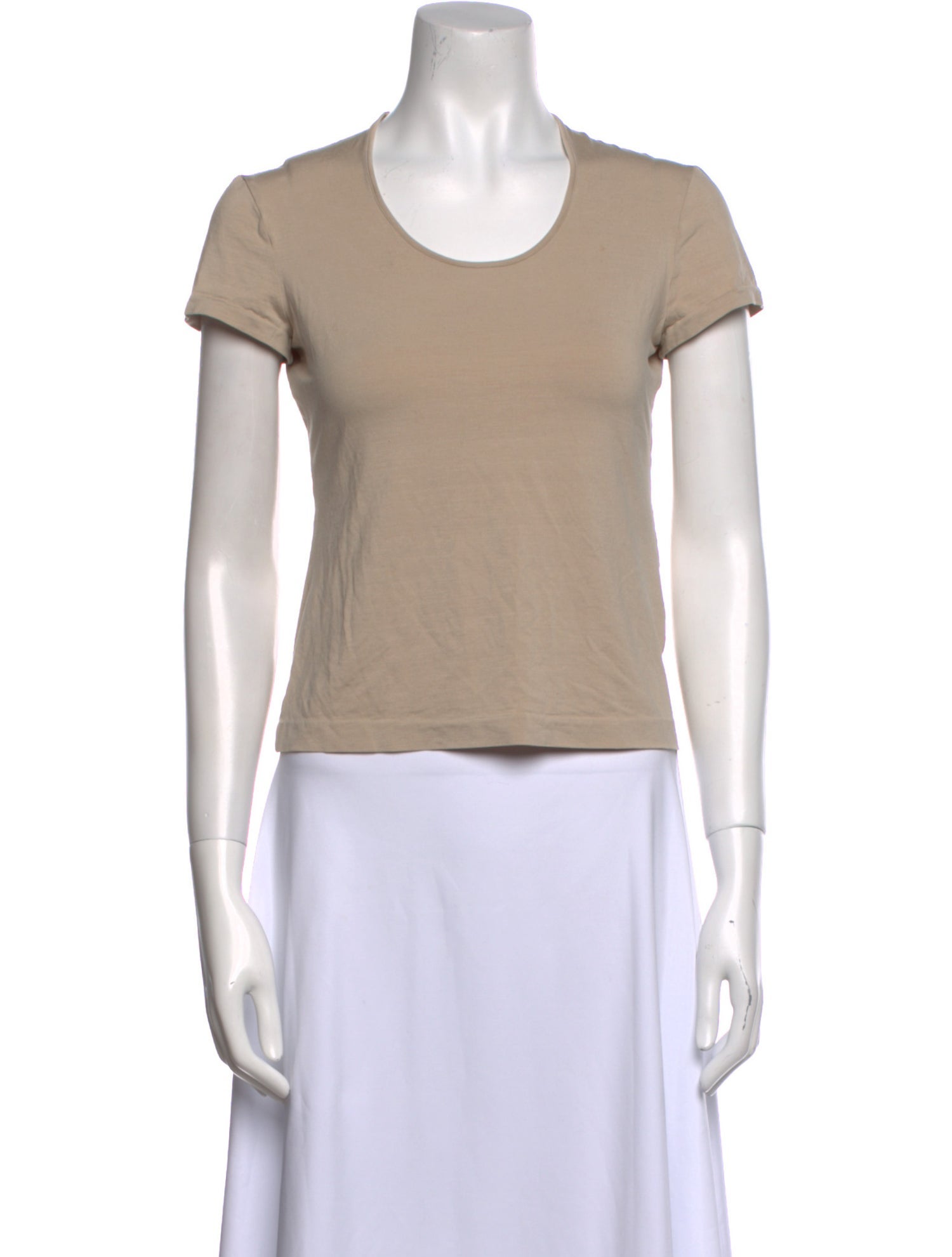 Jil Sander Silk Scoop Neck T-Shirt